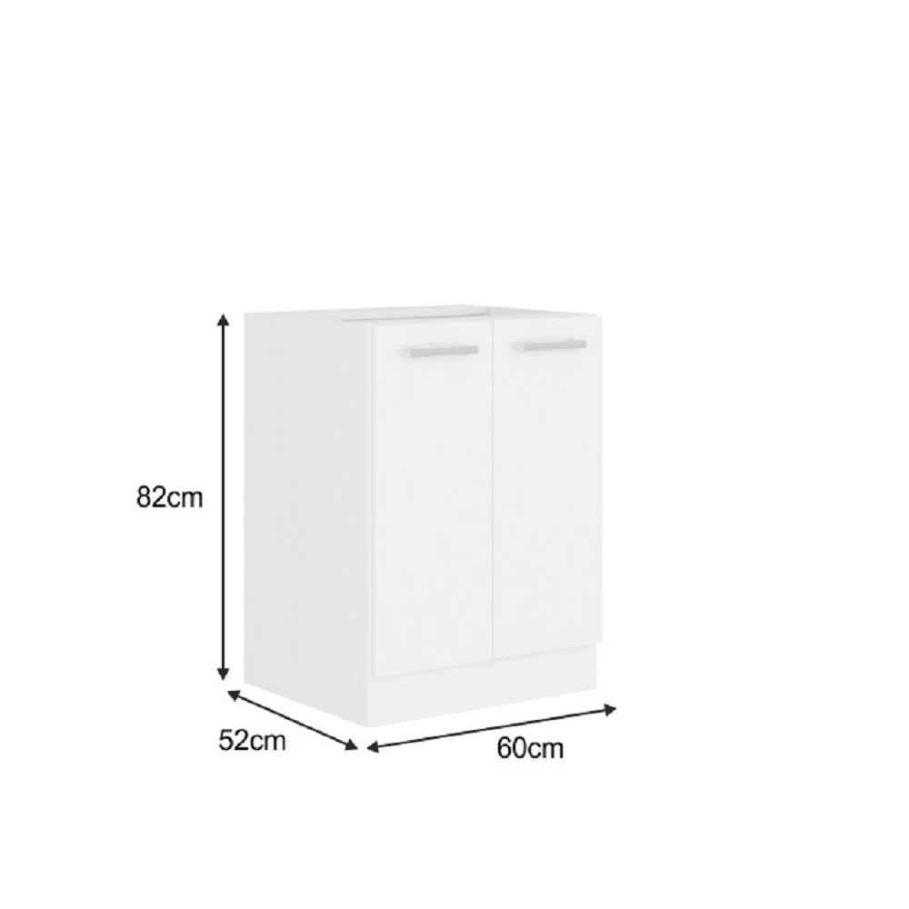 SPLIT fehér mdf alsó konyhaszekrény 60cm