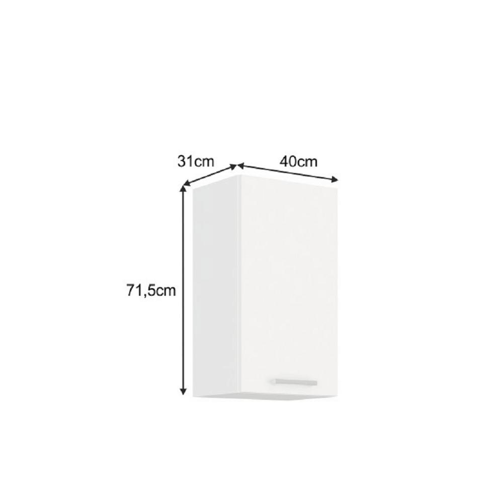 SPLIT fehér mdf felső konyhaszekrény 40cm