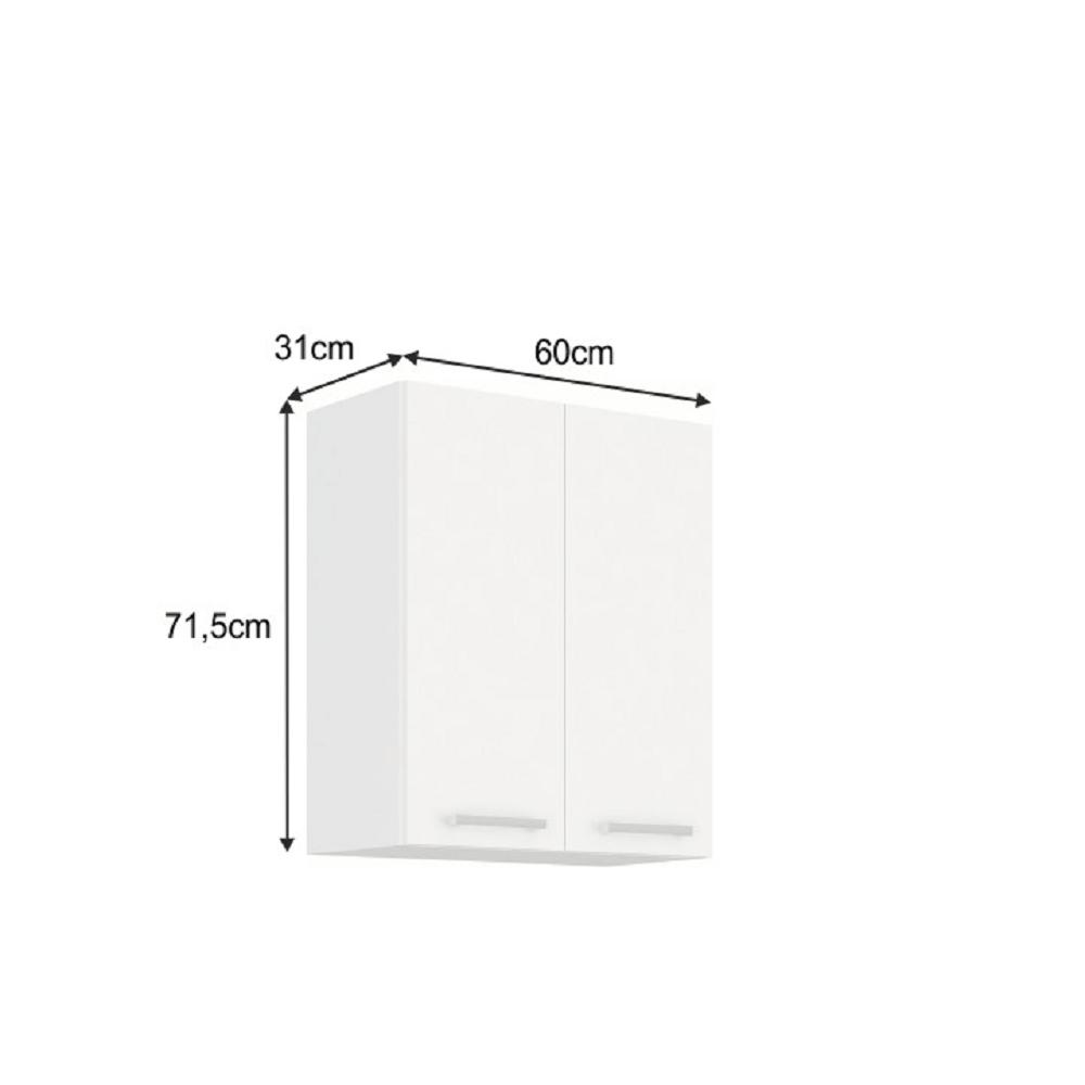 SPLIT fehér mdf felső konyhaszekrény 60cm