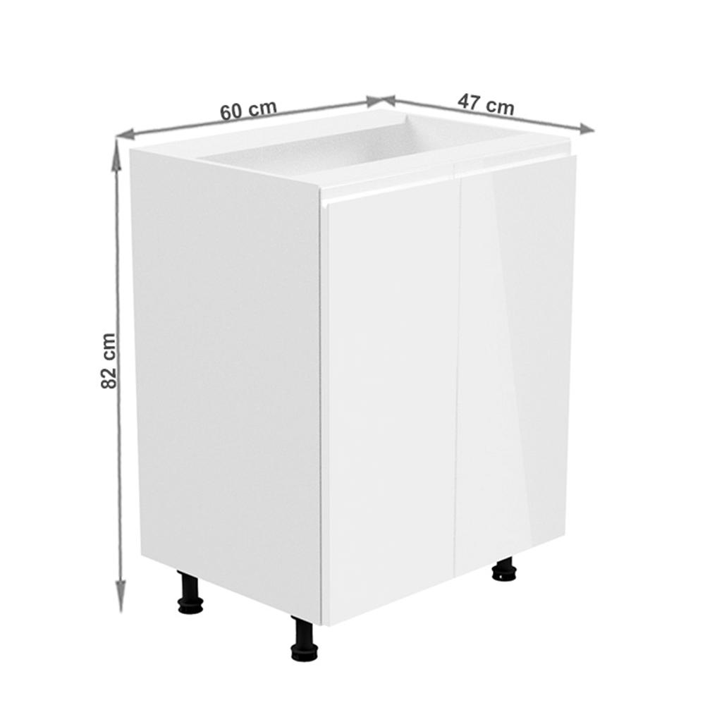 AURORA fehér mdf alsó konyhaszekrény 60cm