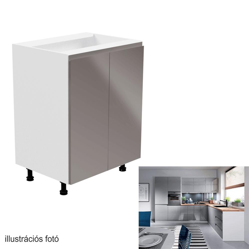 AURORA szürke mdf alsó konyhaszekrény 60cm
