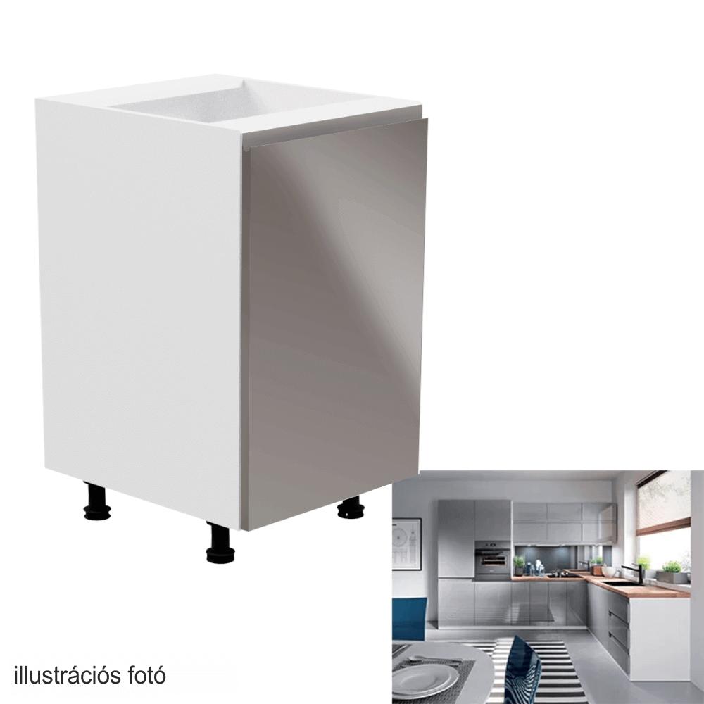 AURORA szürke mdf alsó konyhaszekrény jobbos 60cm