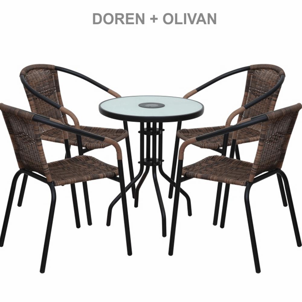 DOREN barna rattan étkezőszék
