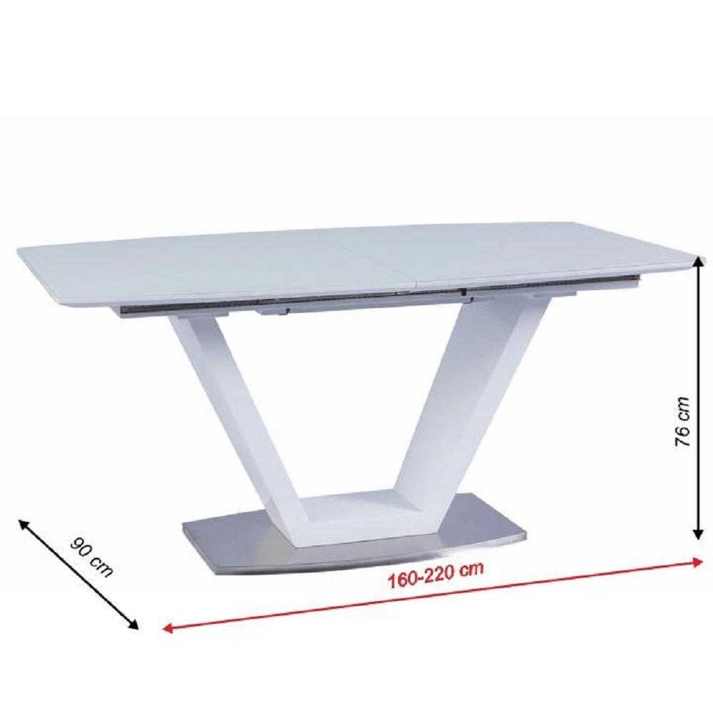 PERAK fehér mdf étkezőasztal 220cm