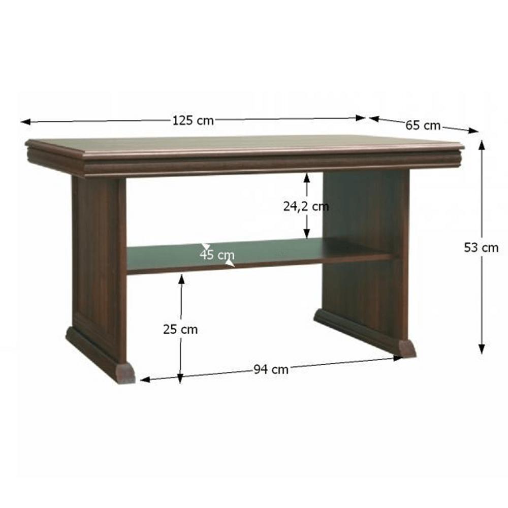 KORA barna mdf dohányzóasztal 125cm