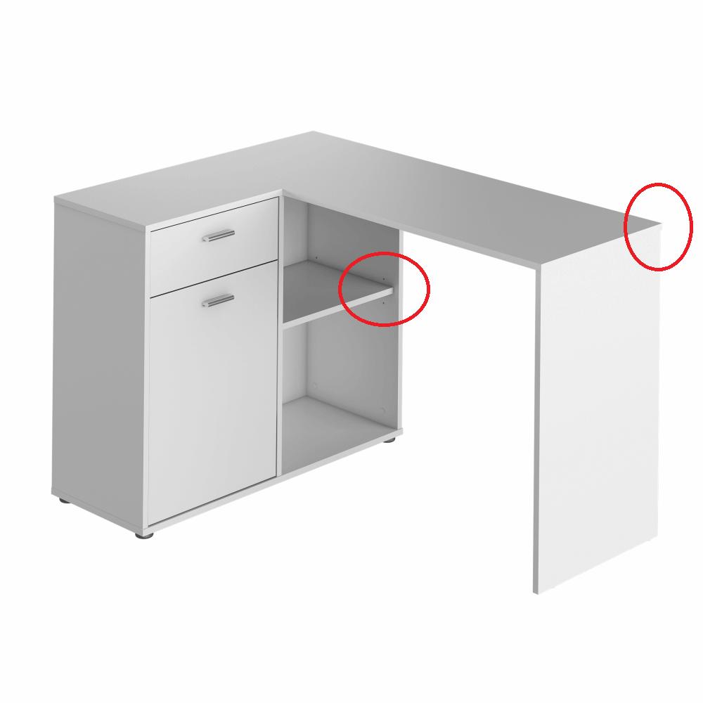 KALIMERO fehér mdf íróasztal