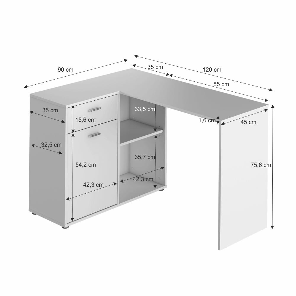 KALIMERO fehér mdf íróasztal