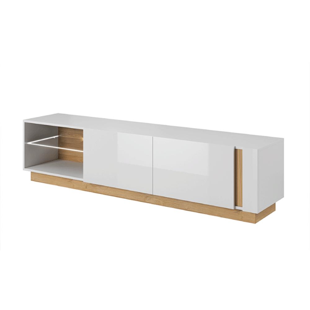 CITY II fehér és barna mdf tv szekrény 187 cm