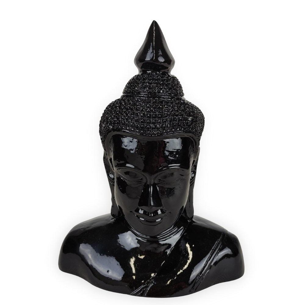 THAI fekete Buddha mellszobor