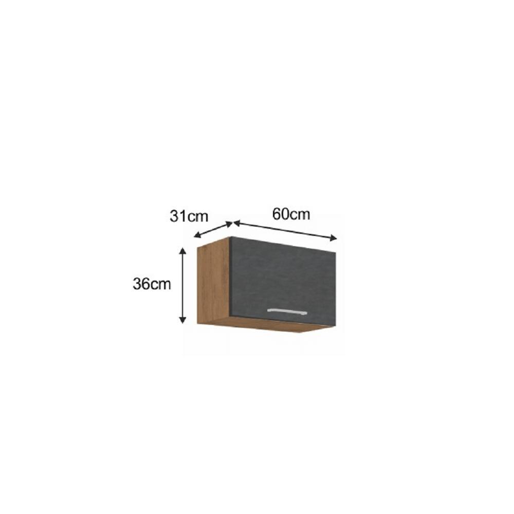 VEGA E szürke mdf felső konyhaszekrény 80cm