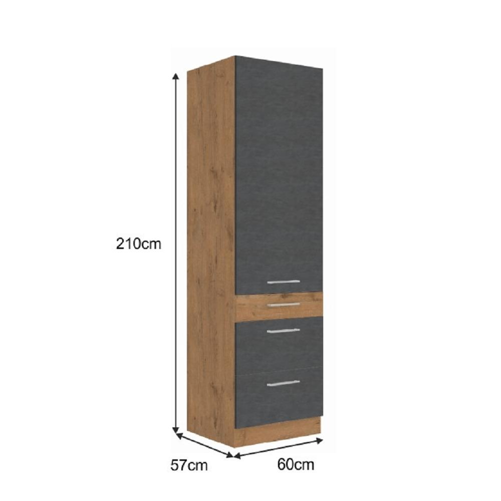 VEGA C szürke mdf álló konyhaszekrény 60cm