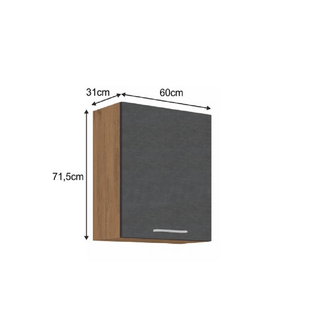 VEGA D szürke mdf felső konyhaszekrény 80cm