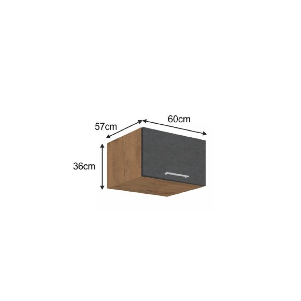 VEGA C szürke mdf felső konyhaszekrény 60cm
