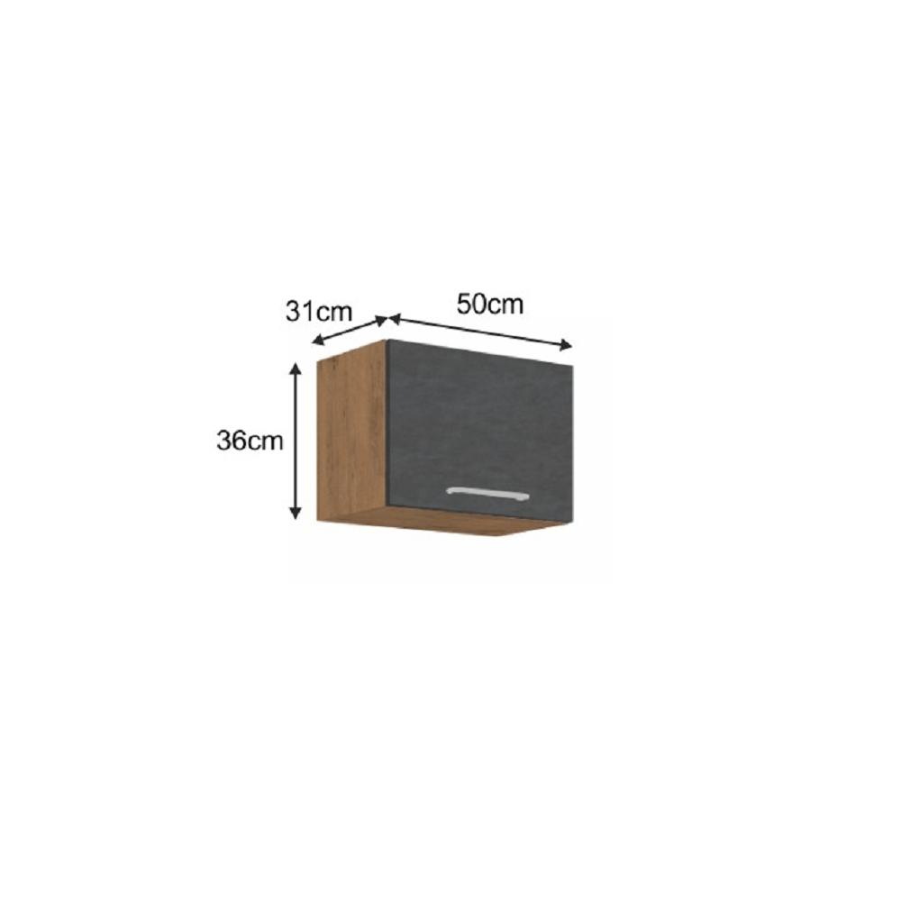 VEGA szürke mdf felső konyhaszekrény 50cm