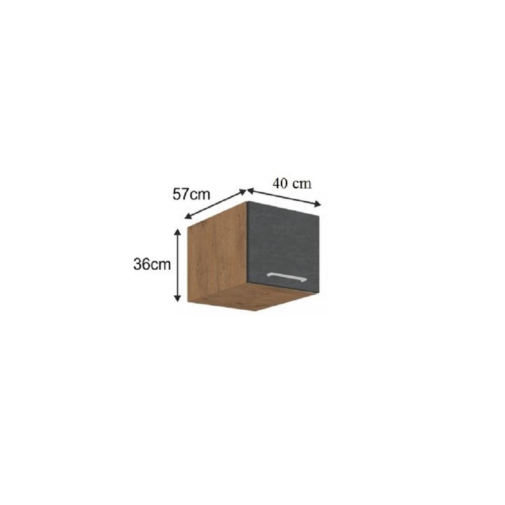 VEGA C szürke mdf felső konyhaszekrény 40cm