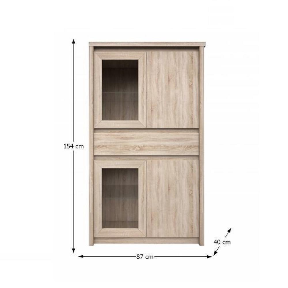 NORTY barna mdf vitrin