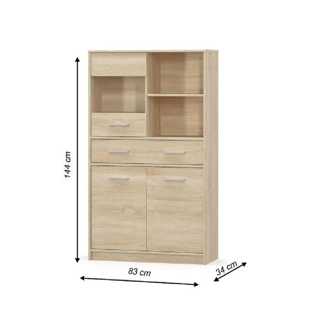 TEYO barna mdf vitrin