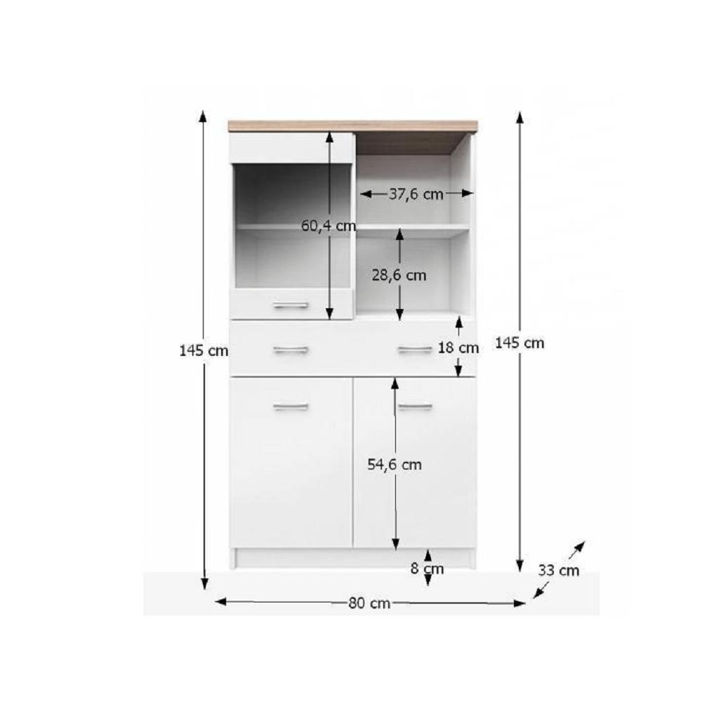 TOPTY fehér mdf vitrin