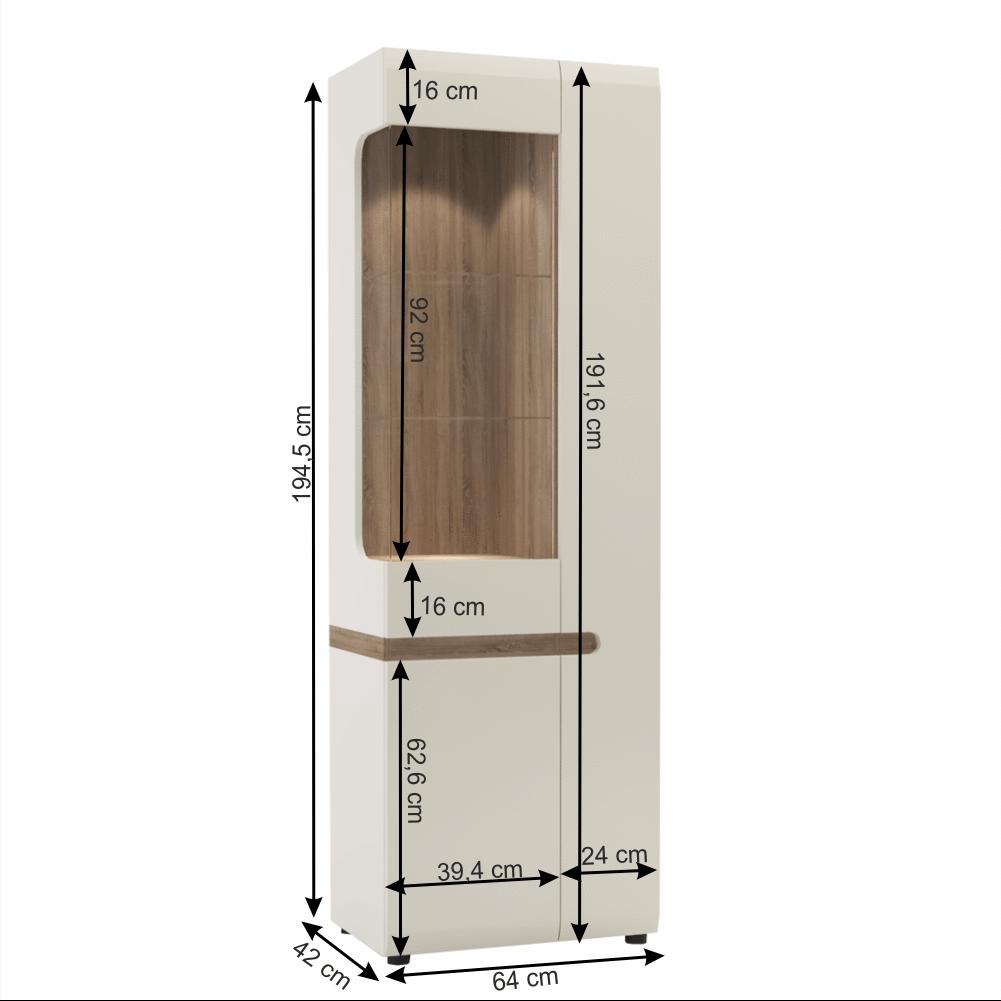 LYNATET II fehér mdf vitrin