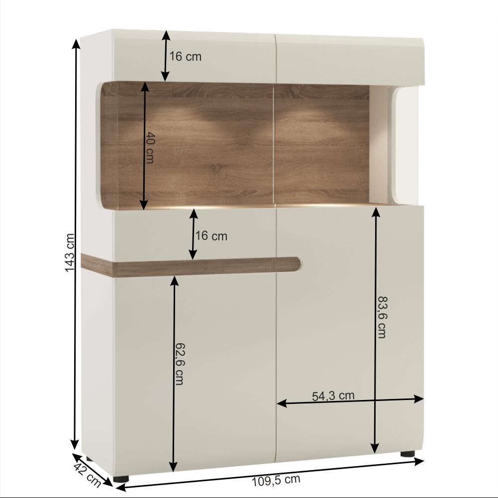 LYNATET fehér mdf vitrin