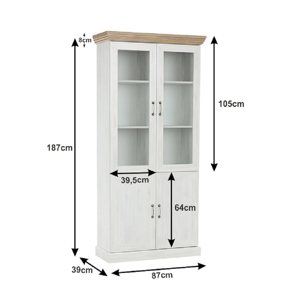 ROYAL III fehér mdf vitrin
