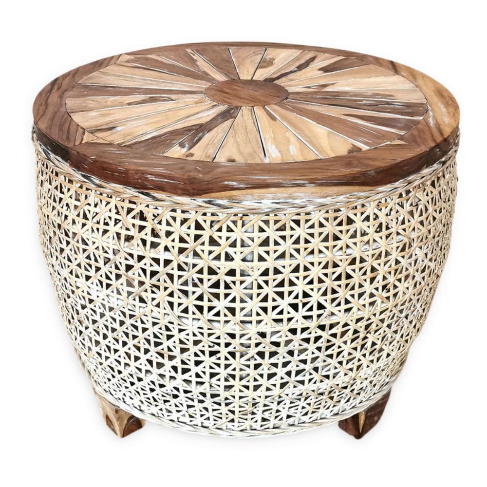 WAYAN rattan dohányzóasztal
