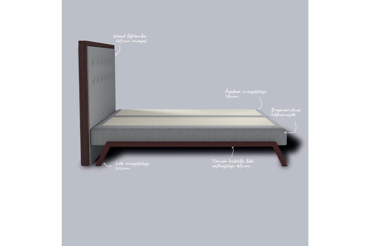 WOODBOX boxspring ágy 160 cm