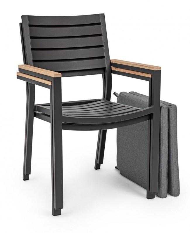 BELMAR III szürke kerti szék