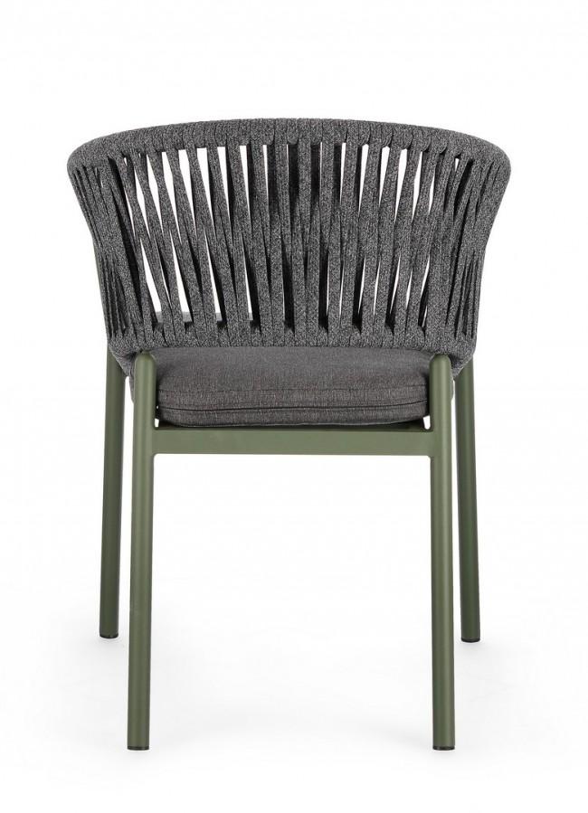 FLORENCIA szürke és zöld szék