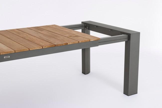 CAMERON szürke teakfa bővíthető étkezőasztal 228-294 cm