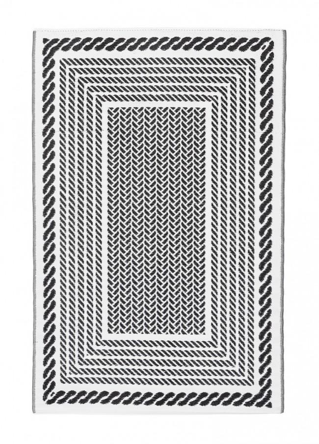 KASHAN fekete kültéri szőnyeg 270 x 180 cm