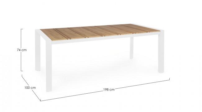 ELIAS fehér étkezőasztal 198 cm