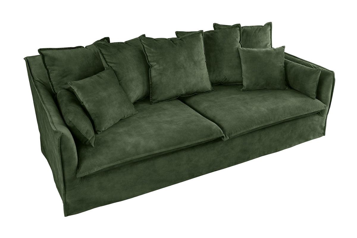 HEAVEN sötétzöld bársony kanapé