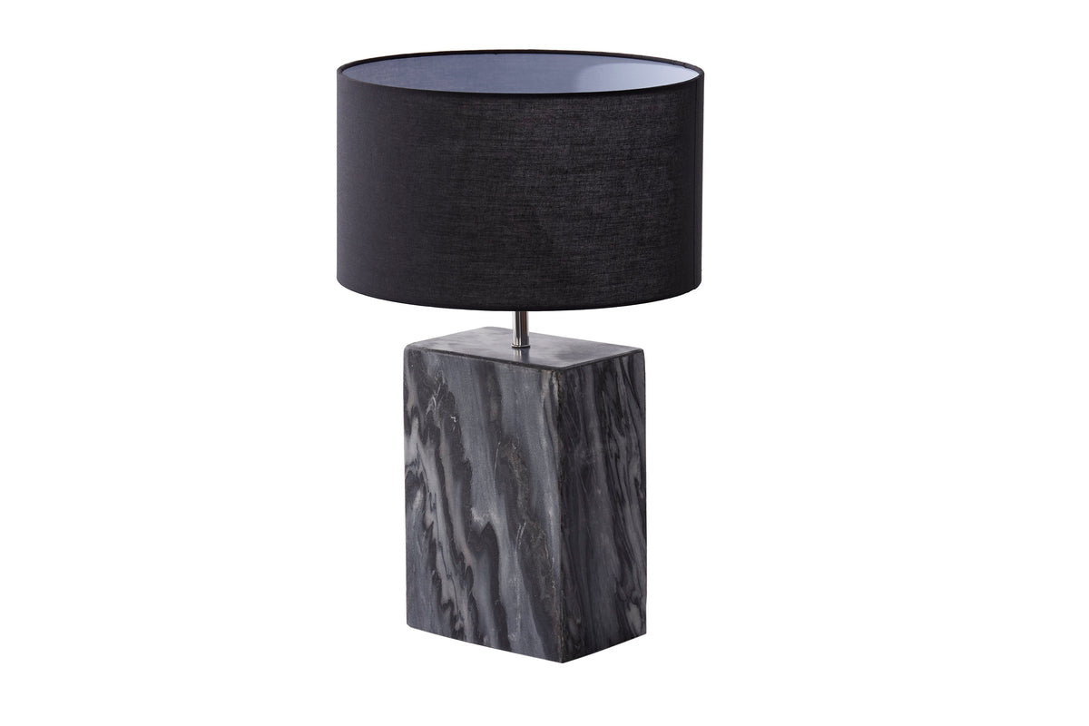 MARBLE fekete márvány asztali lámpa