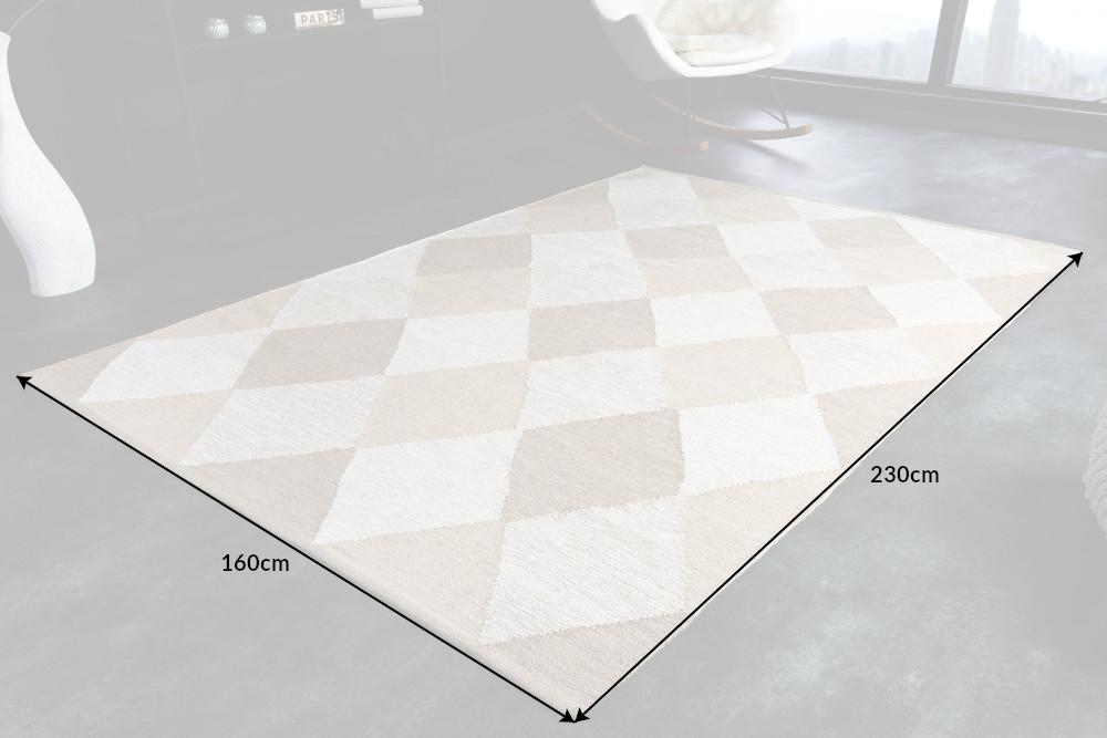 GALERIA bézs 100% pamut szőnyeg 230x160 cm