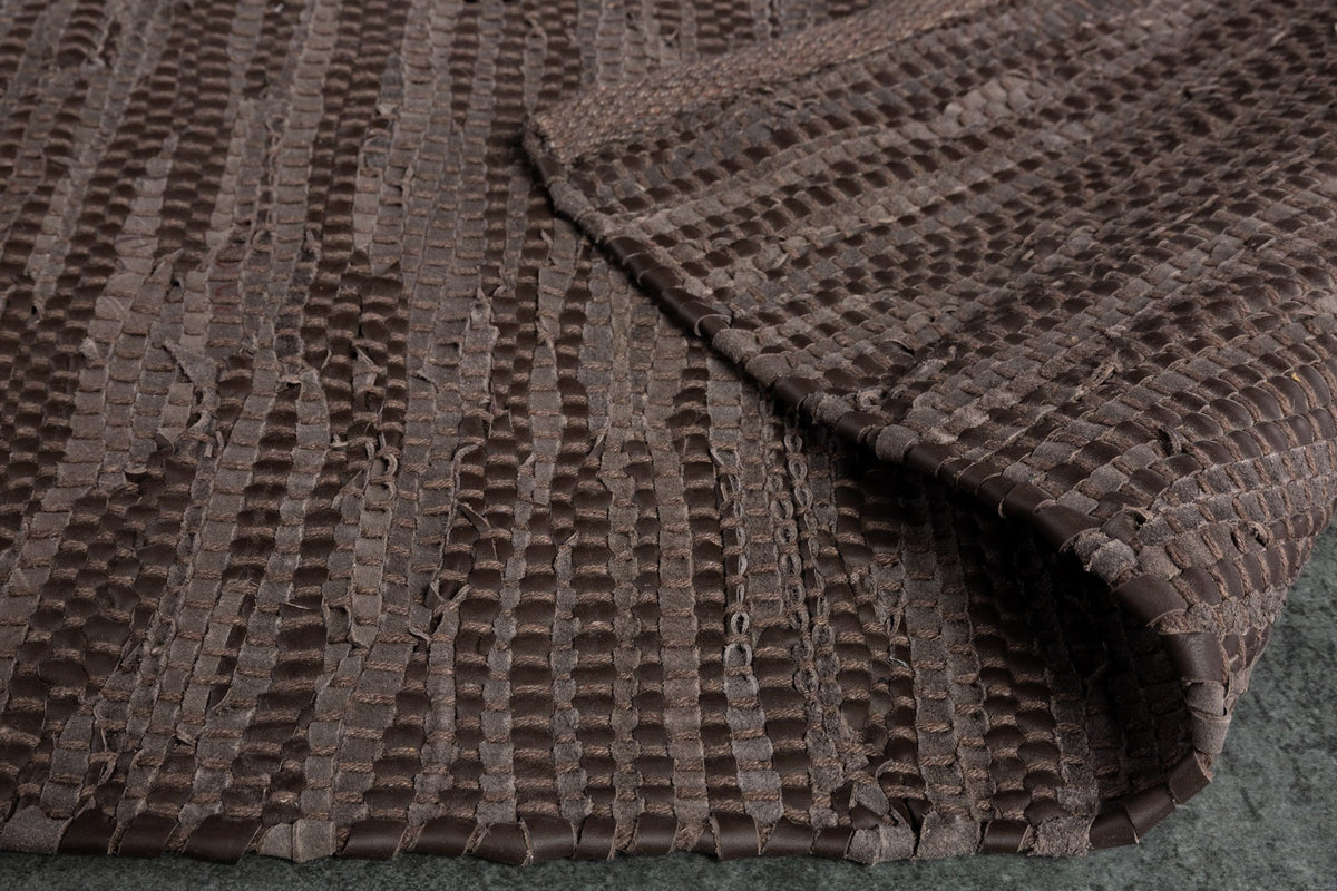 PURE sötétbarna bőr szőnyeg 230x160 cm