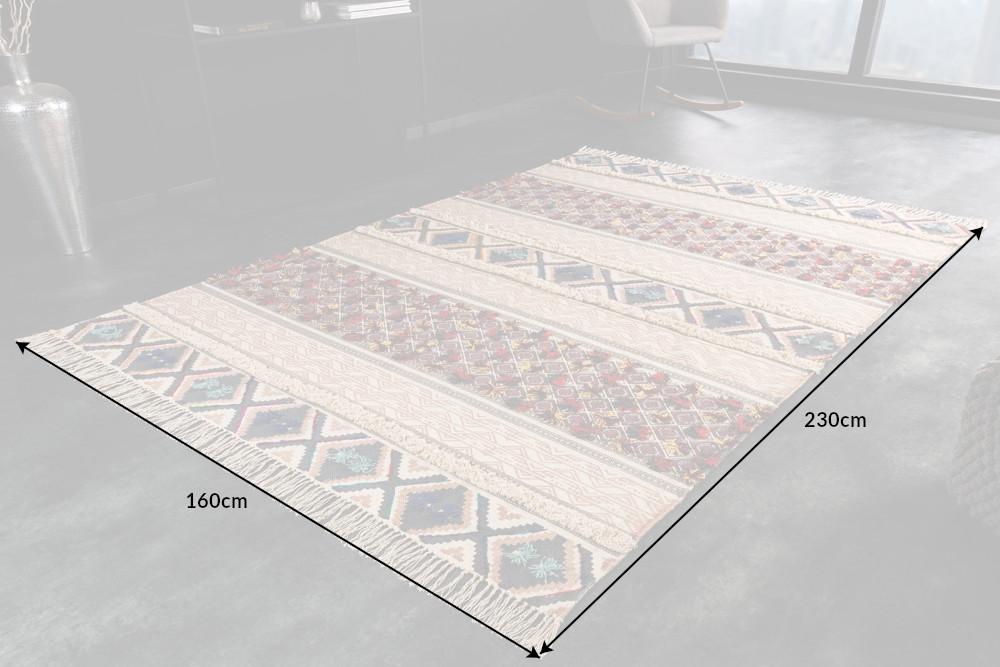ETHNO bézs 100% pamut szőnyeg 230x160 cm