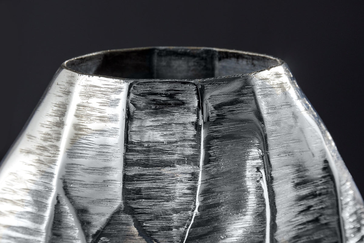 ORIENT II ezüst alumínium váza 45 cm