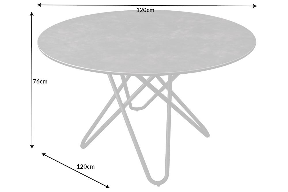 CIRCULAR szürke kerámia étkezőasztal 120 cm