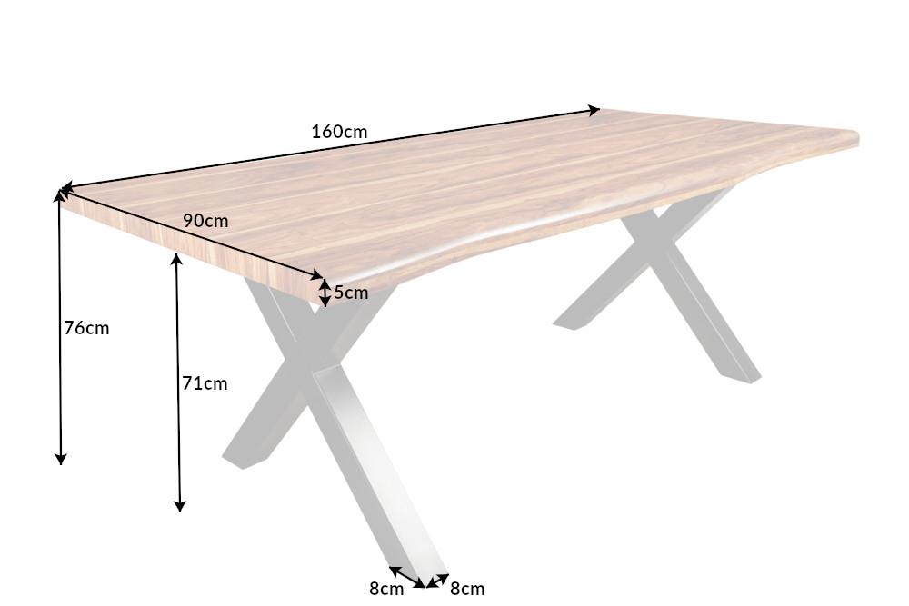 WILD dióbarna fa étkezőasztal 160 cm