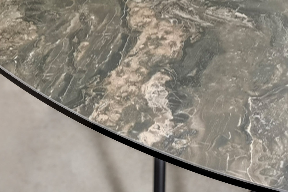 CIRCULAR szürkésbarna kerámia étkezőasztal 120 cm