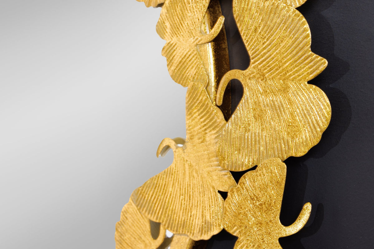GINKGO LEAVES arany vas falitükör 70 cm