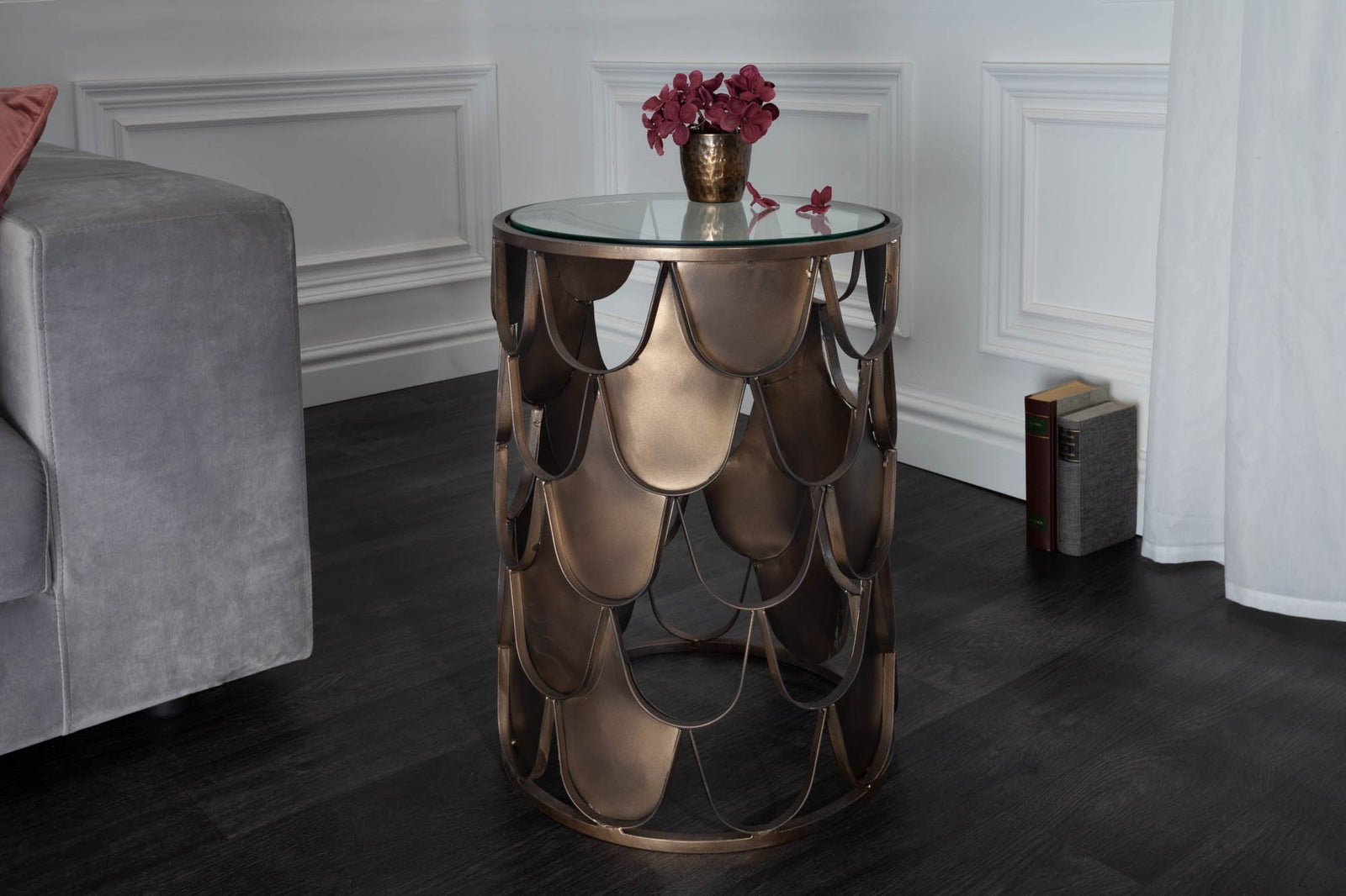 Lerakóasztal - ABSTRACT bronz fém lerakóasztal