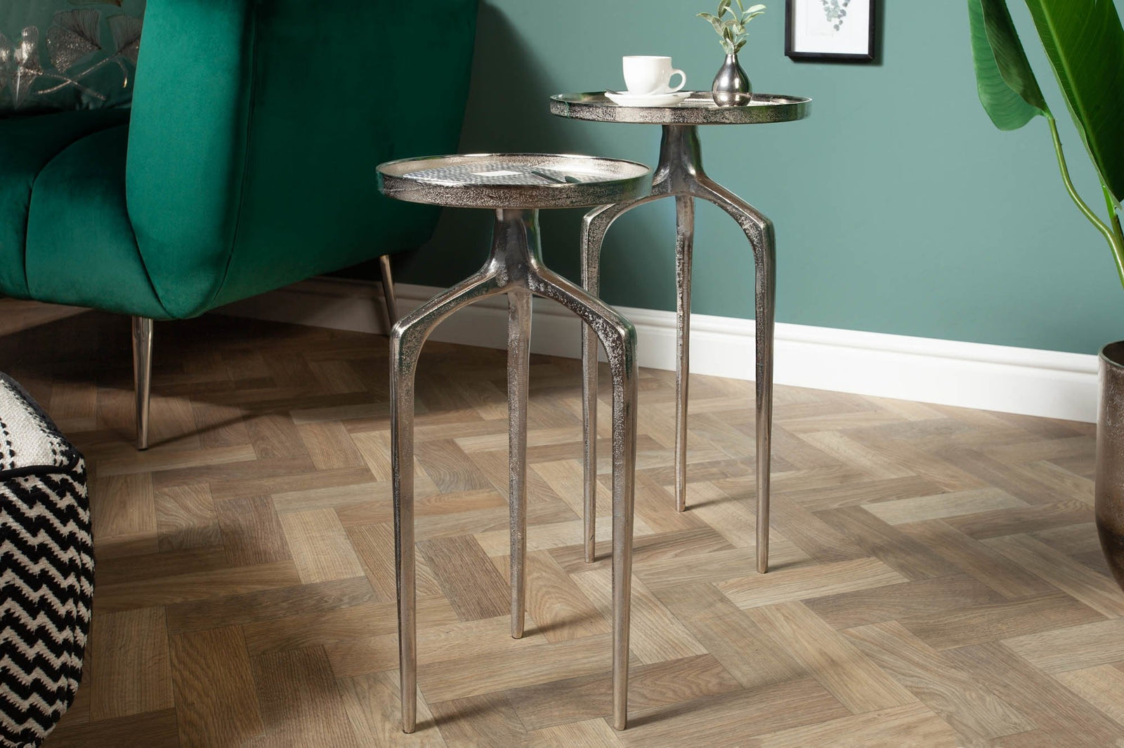 Lerakóasztal - ABSTRACT ezüst alumínium lerakóasztal