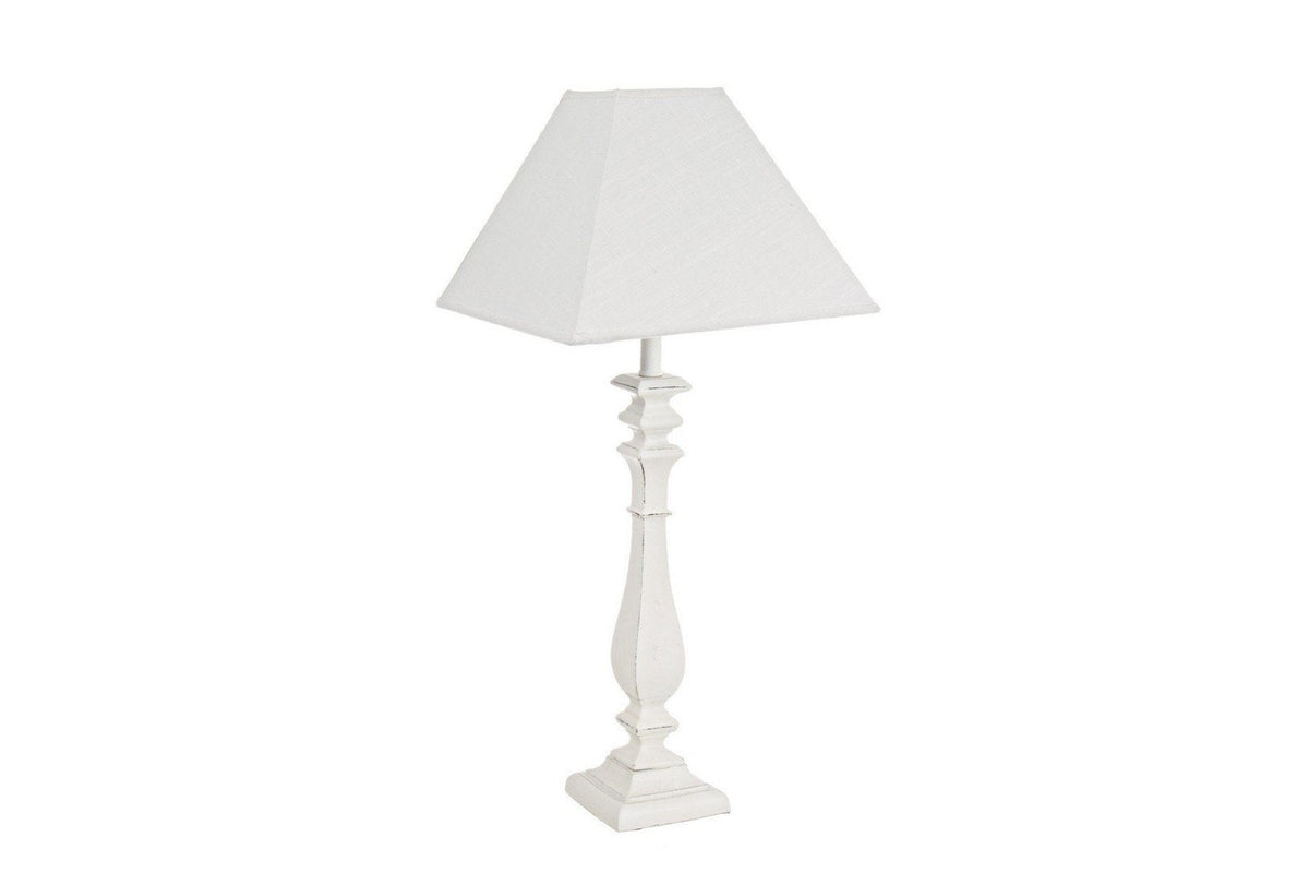 Asztali lámpa - AJACCIO fehér szövet asztali lámpa