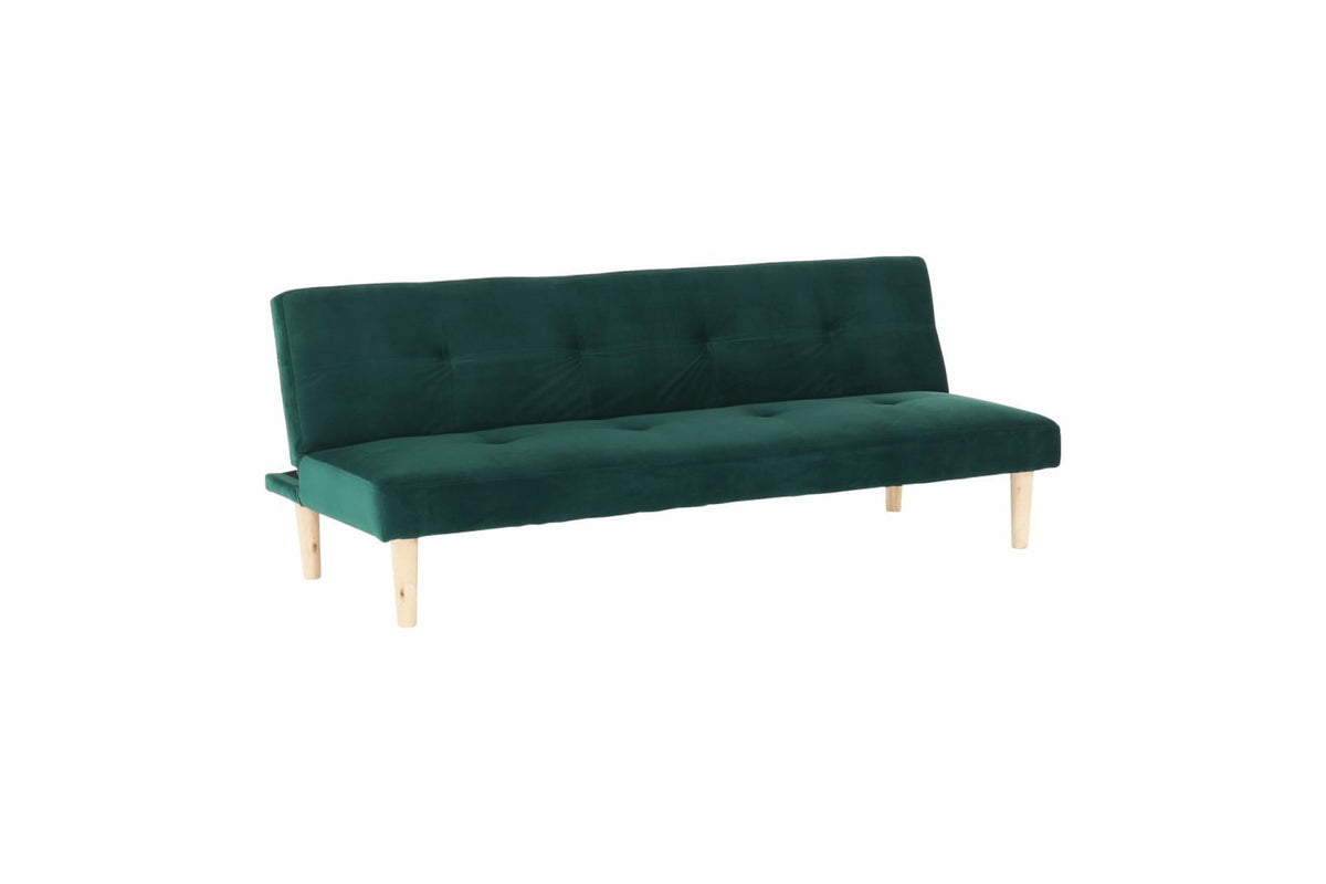 Kanapé - ALIDA zöld bársony kanapé