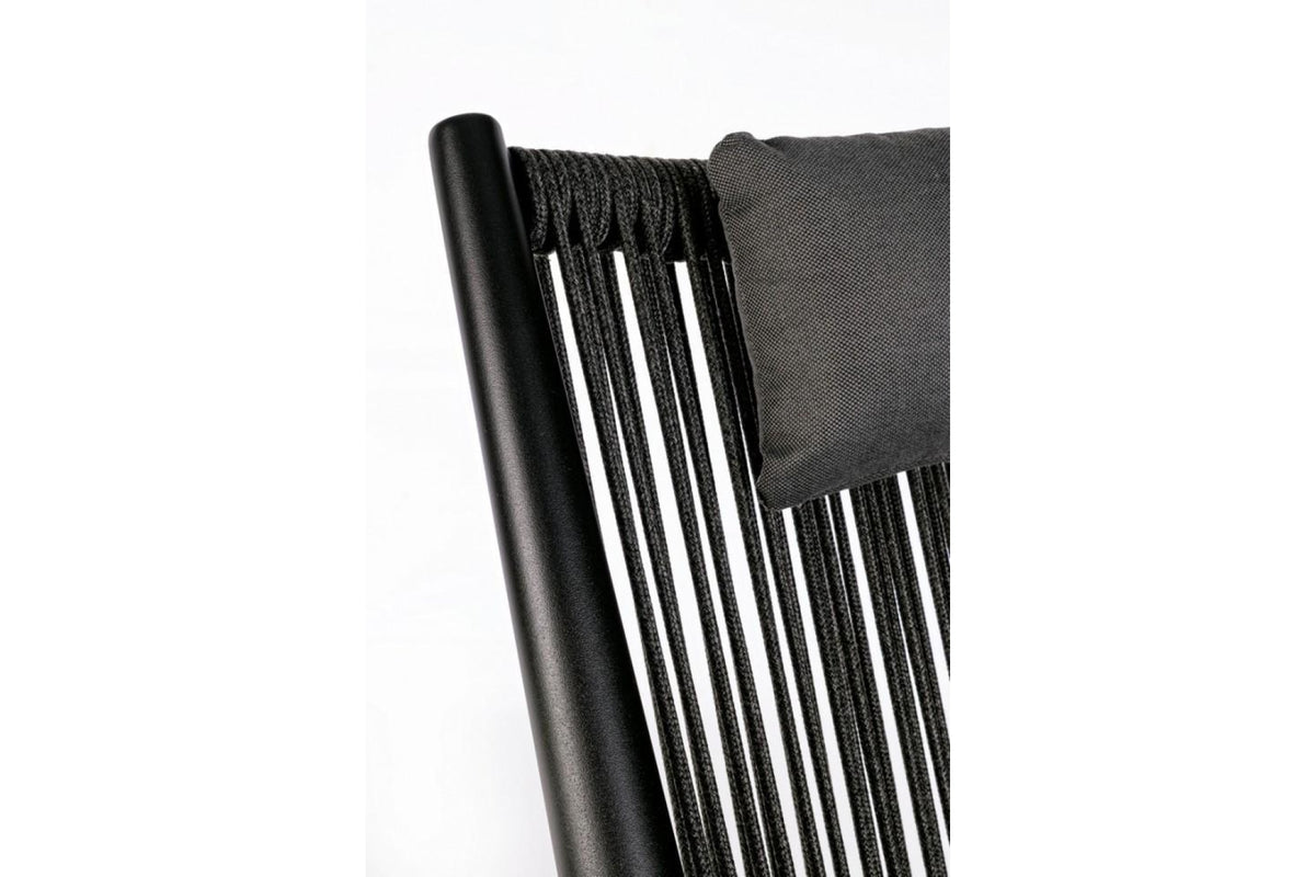 Kerti szék - ALOHA fekete 100% poliester kerti szék