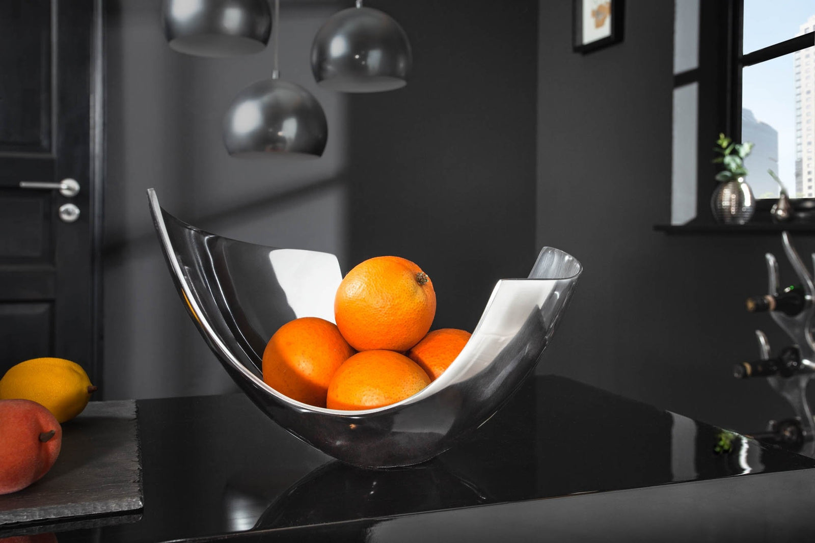 Dísztál - ALU absztrakt alumínium tál 30cm