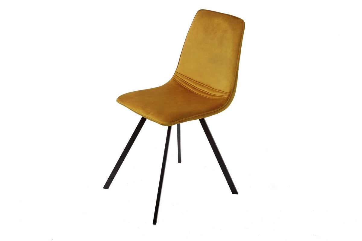 Szék - AMSTERDAM sárga bársony szék