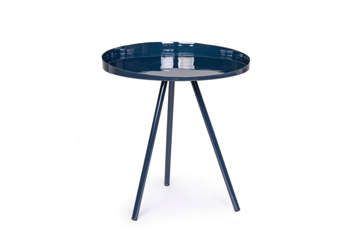 Dohányzóasztal - ANCHITA kék acél dohányzóasztal